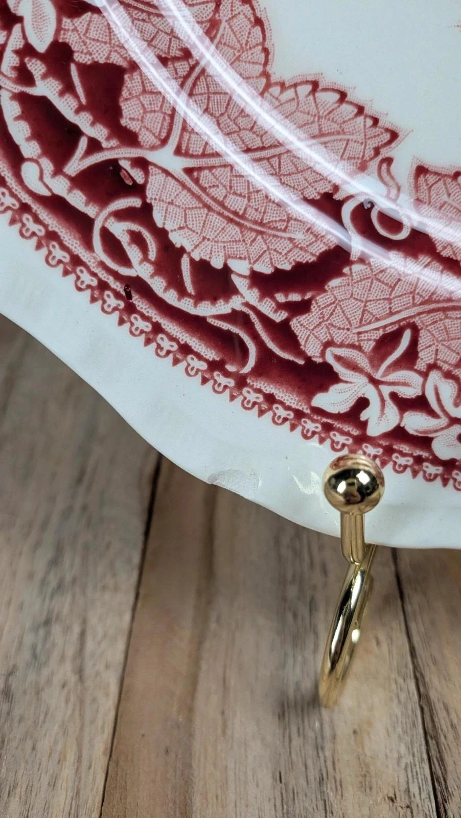 Assiette ancienne Mason’s Vista rouge – décor romantique anglais – photo 3